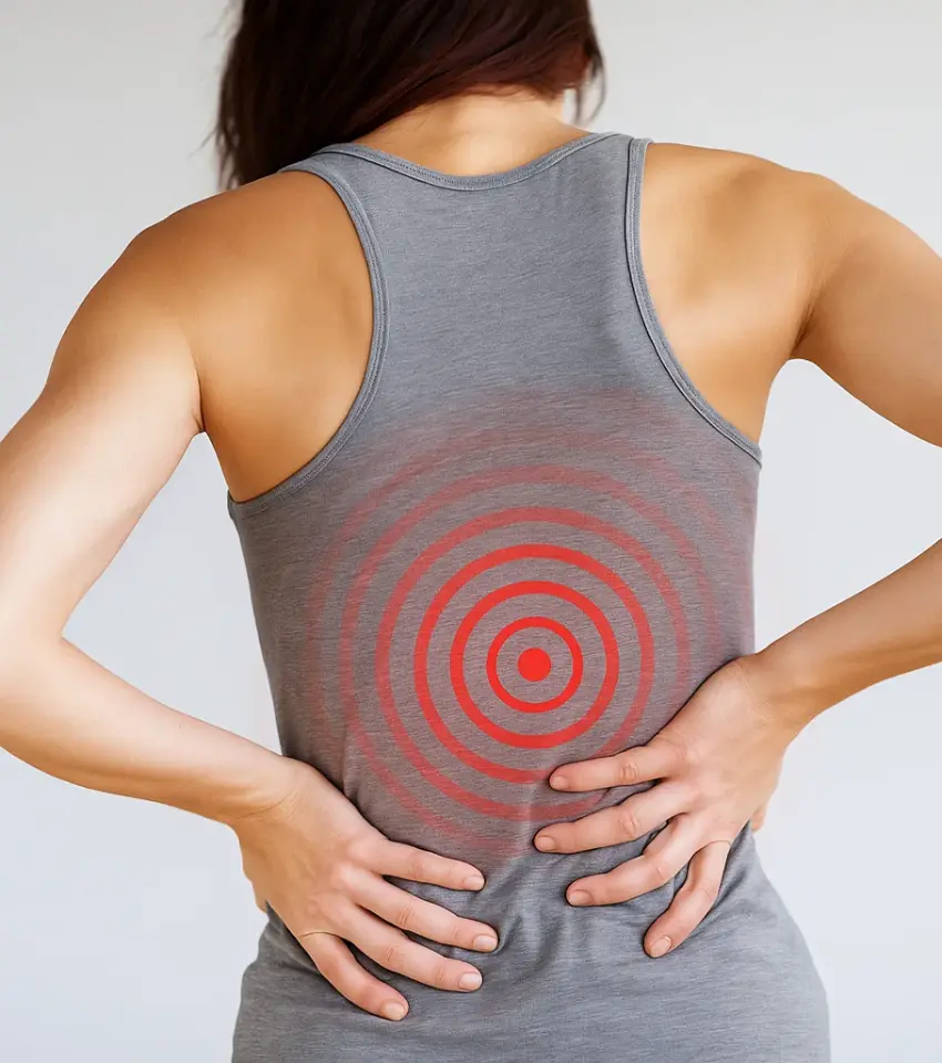 Lower back pain treated by a chiropractor